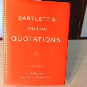 Bartlett's Familiar Quotations Book